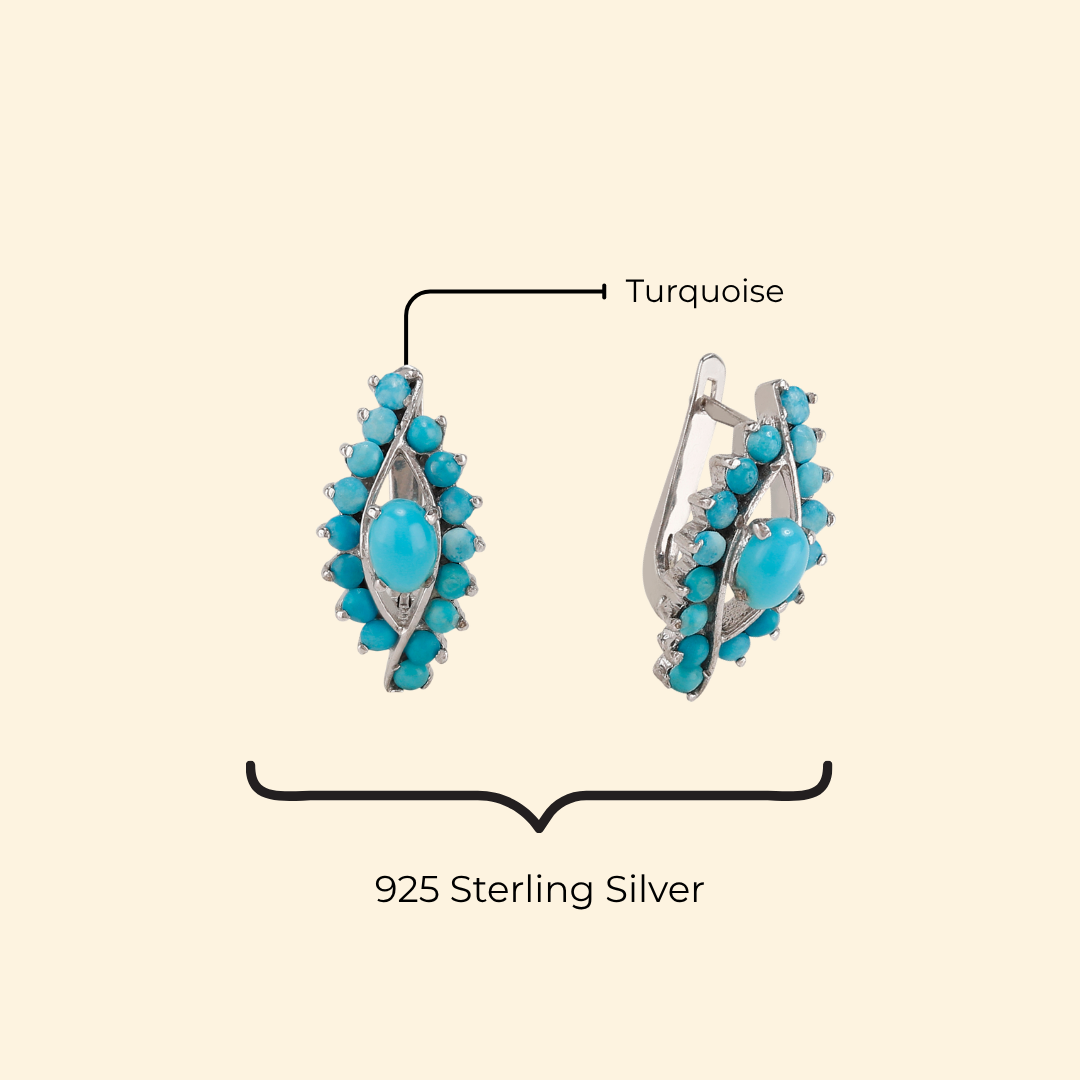 Evil Eye Earrings in Turquoise