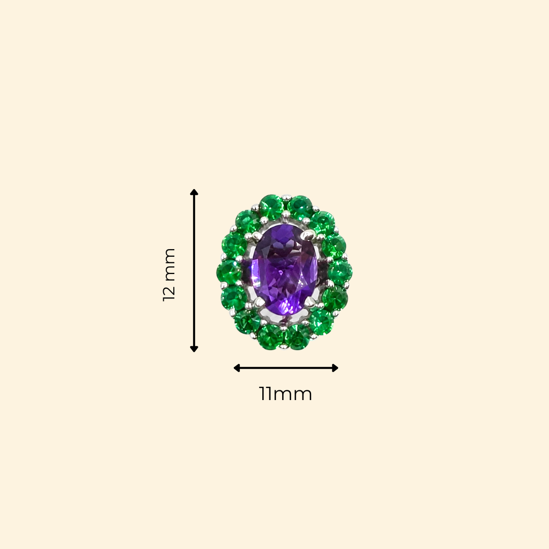 Corallina Oval Earrings in Amethyst
