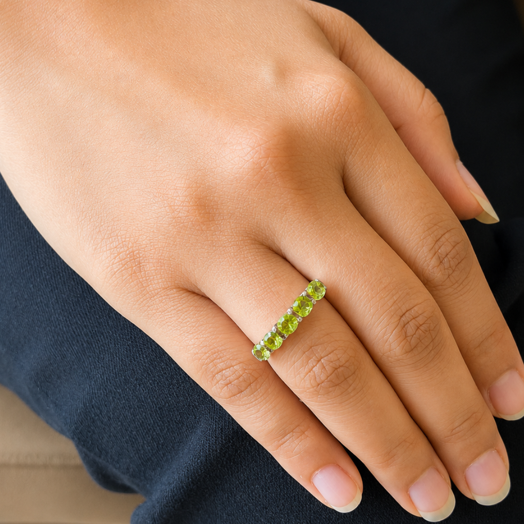 Peridot Circle of Light Ring