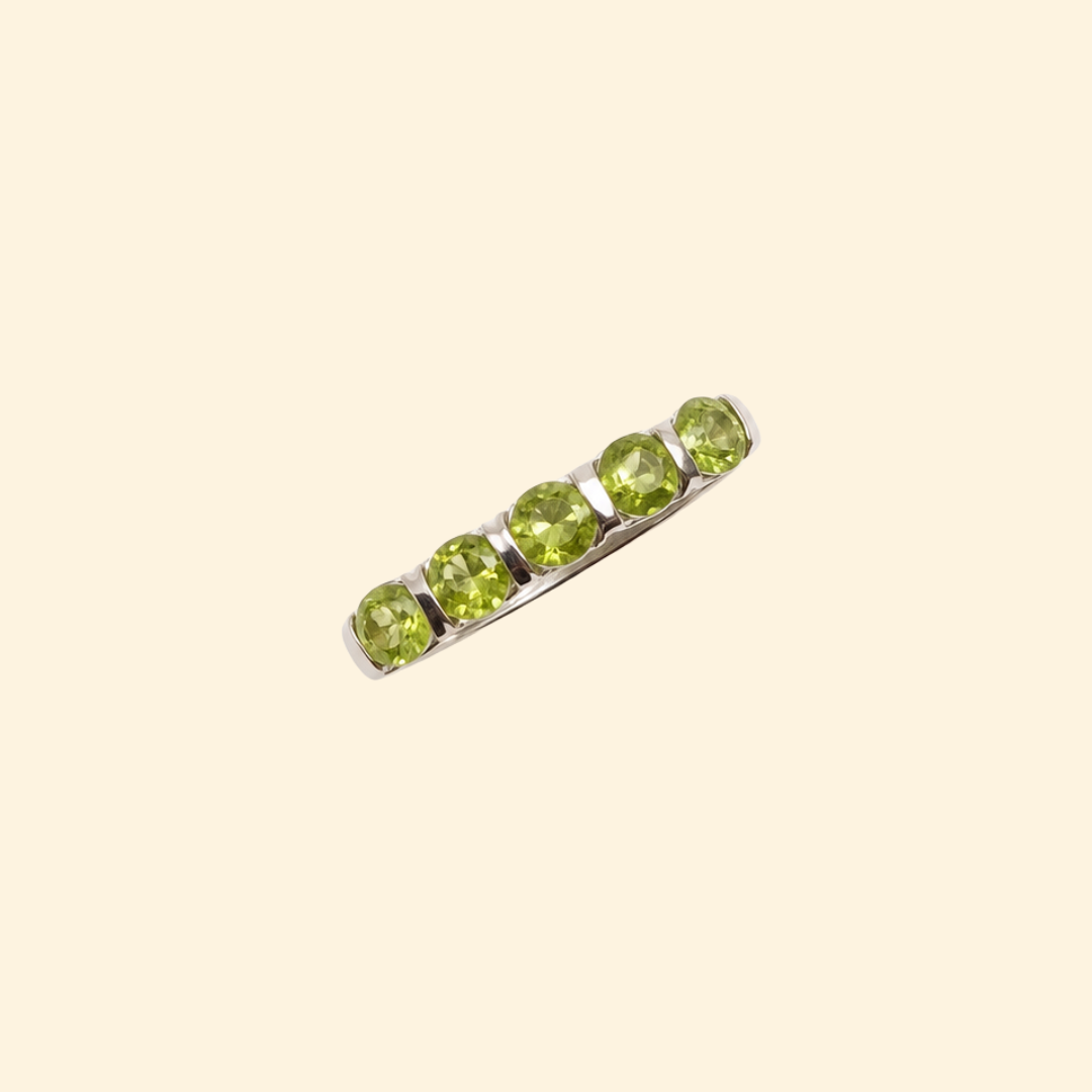 Peridot Circle of Light Ring