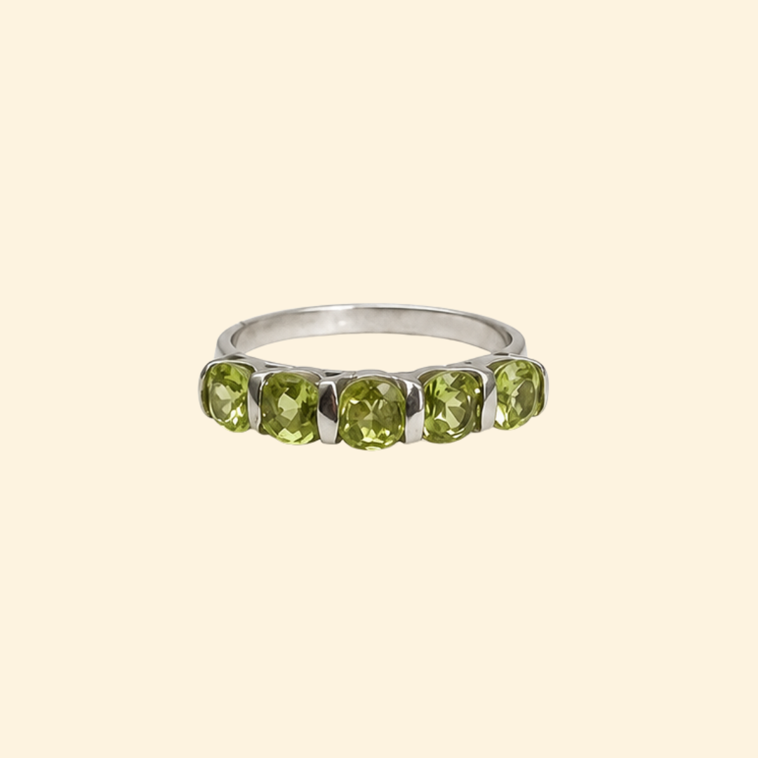 Peridot Circle of Light Ring