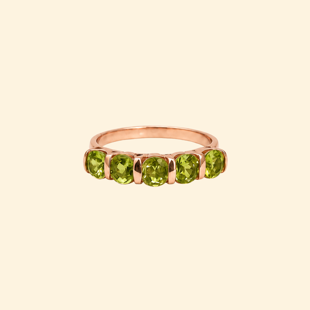 Peridot Circle of Light Ring