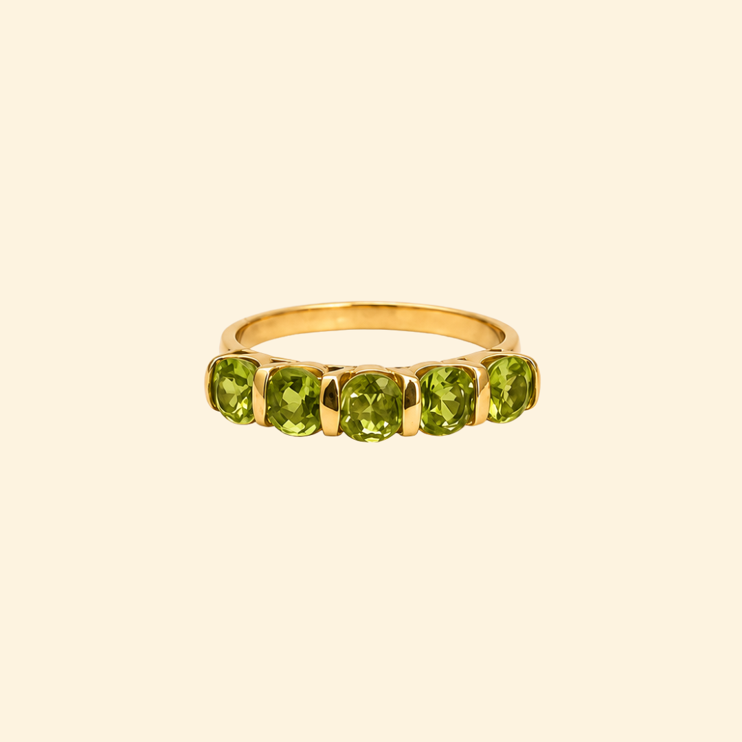 Peridot Circle of Light Ring