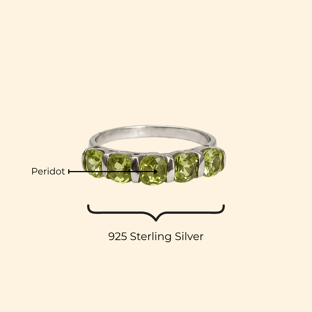 Peridot Circle of Light Ring