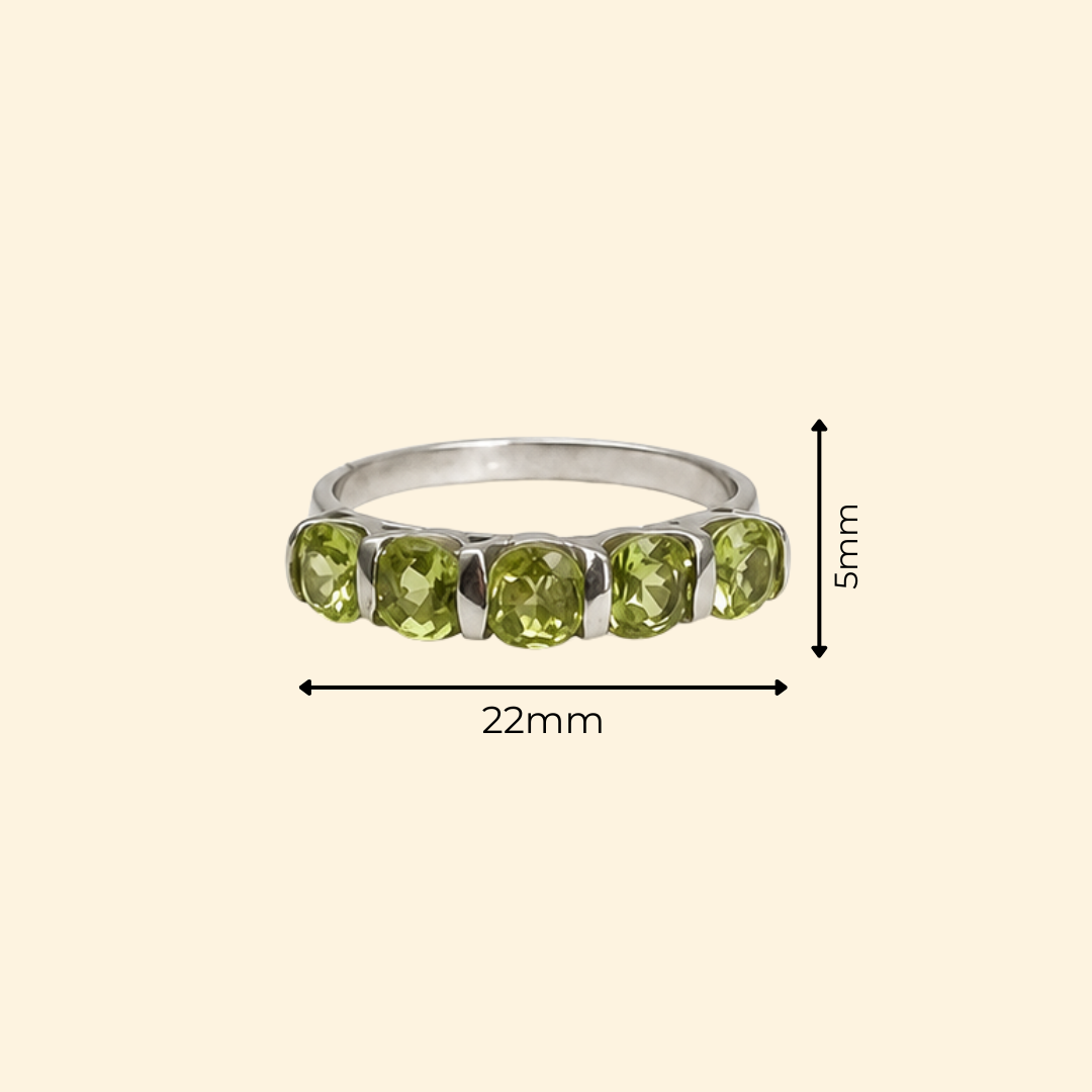 Peridot Circle of Light Ring