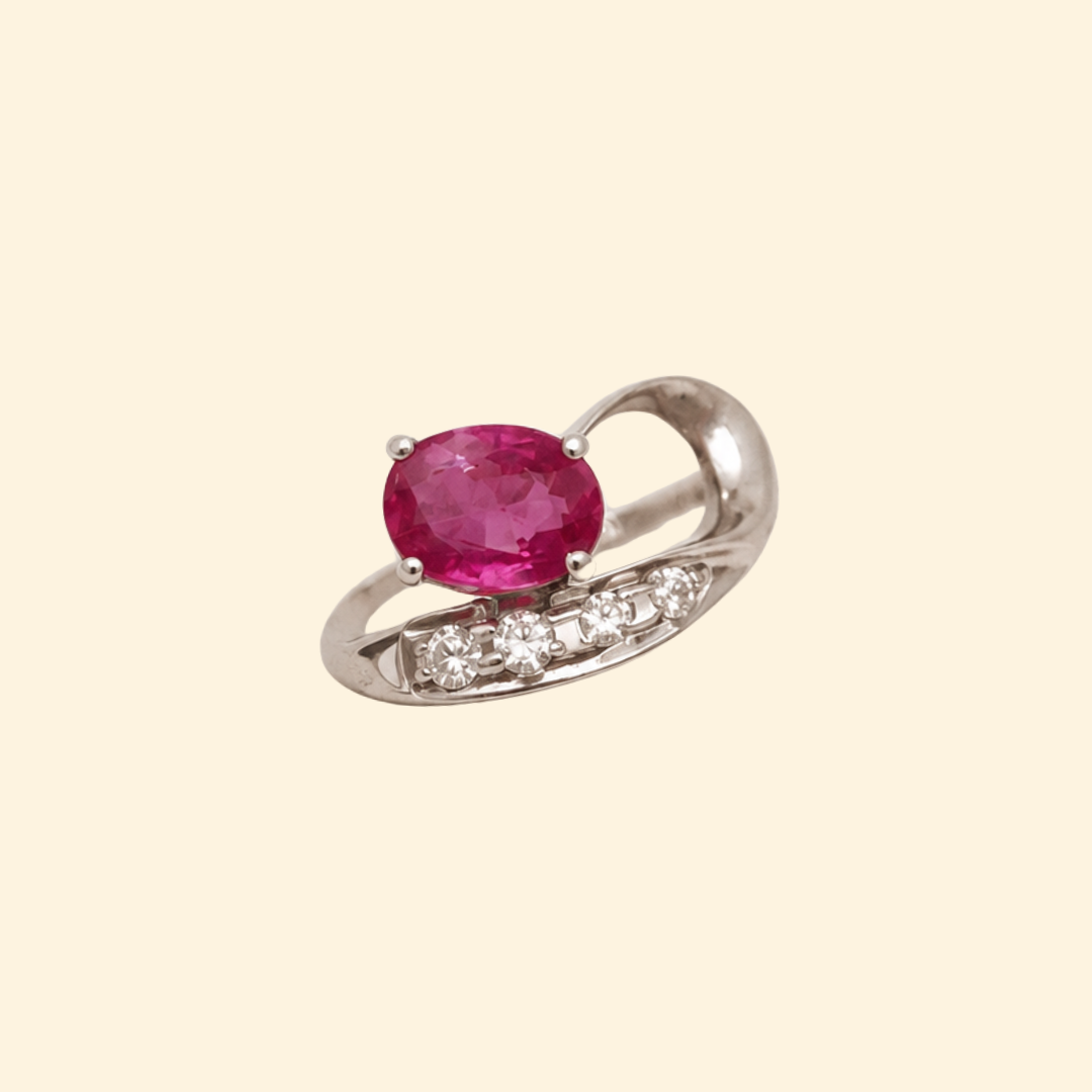 Vesper Ruby Drop Ring