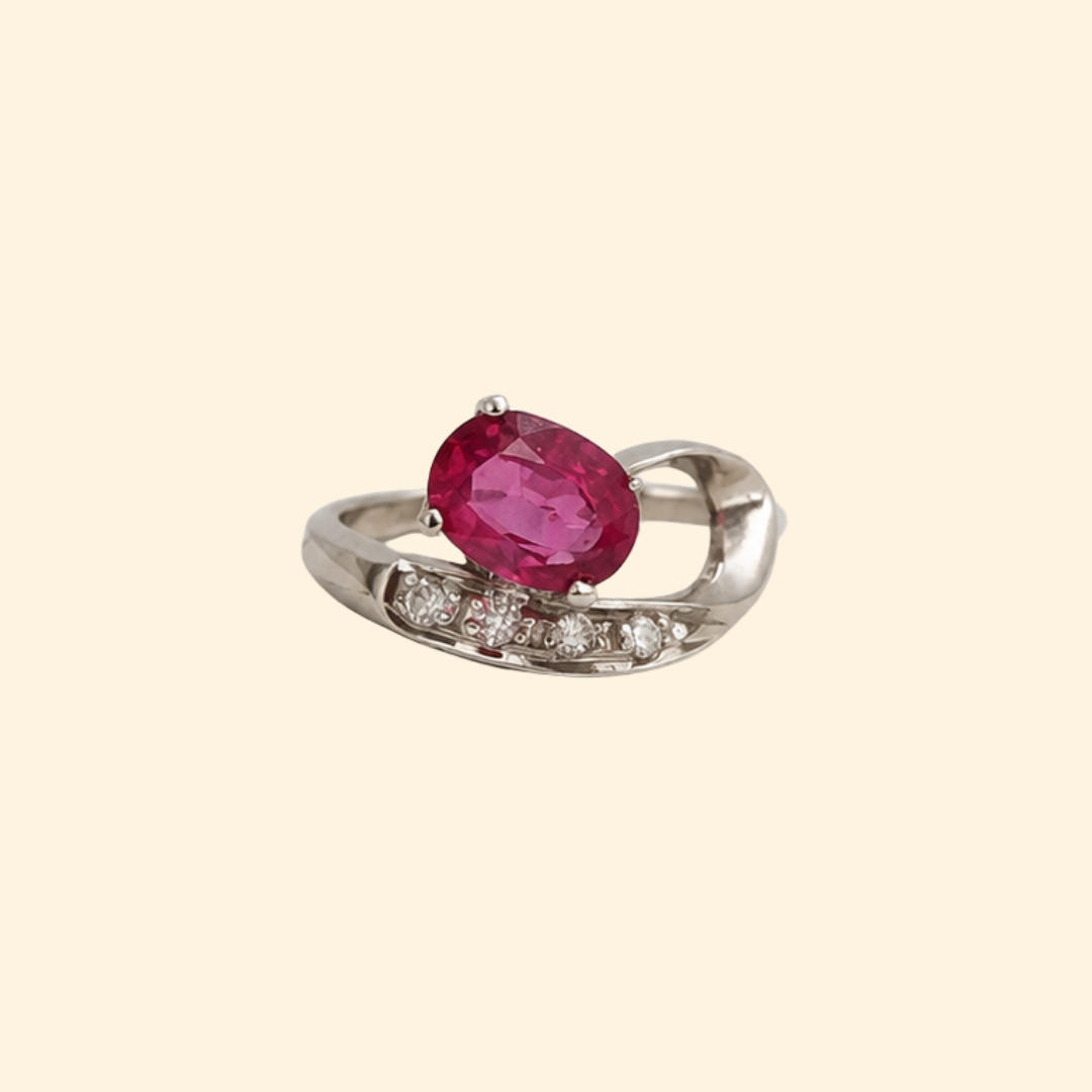 Vesper Ruby Drop Ring