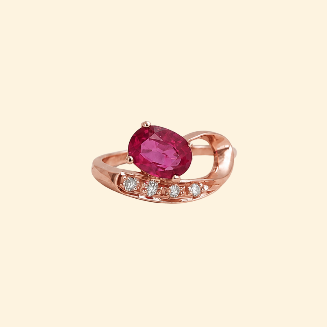 Vesper Ruby Drop Ring