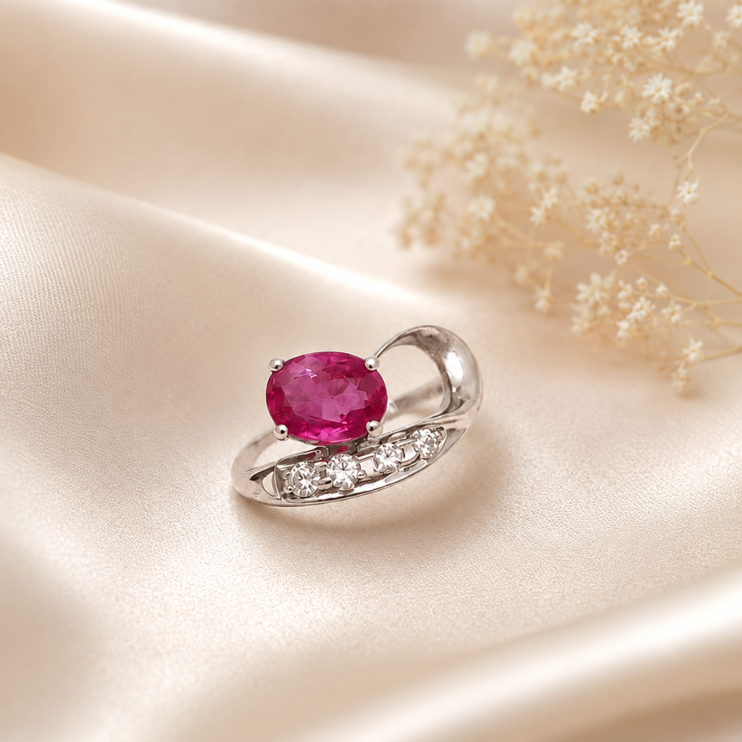 Vesper Ruby Drop Ring
