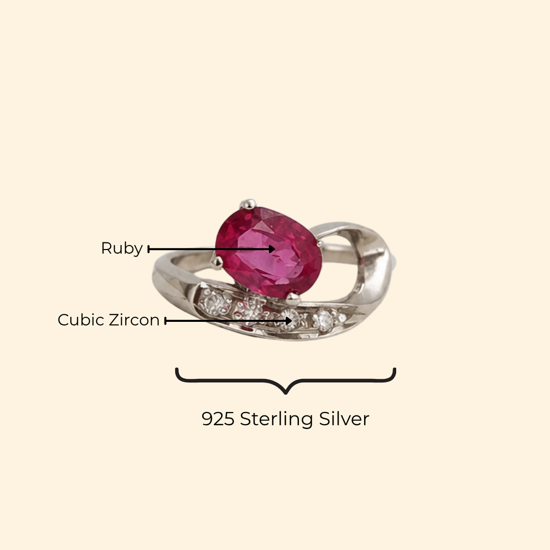 Vesper Ruby Drop Ring