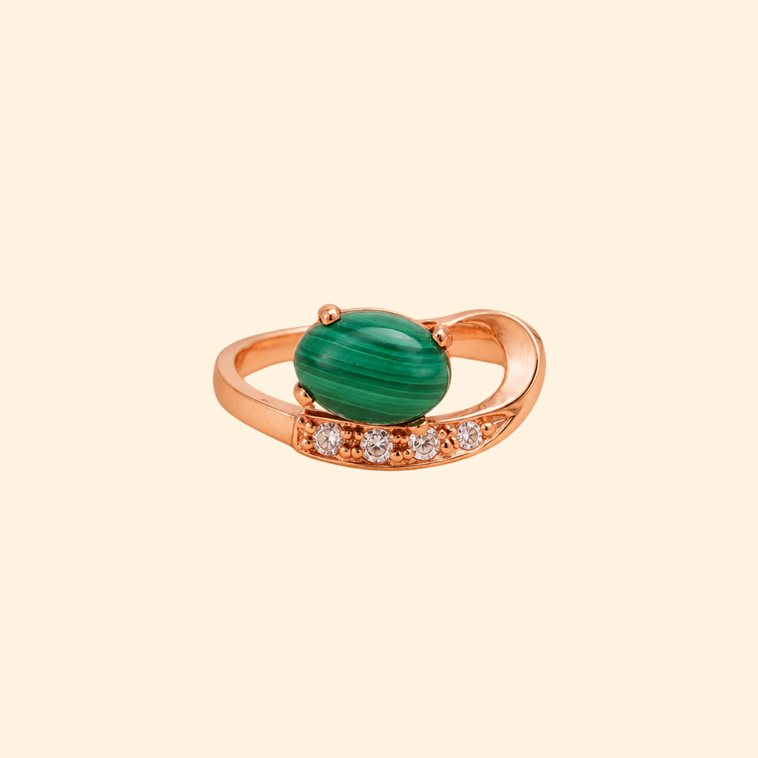 Vesper Malachite Drop Ring