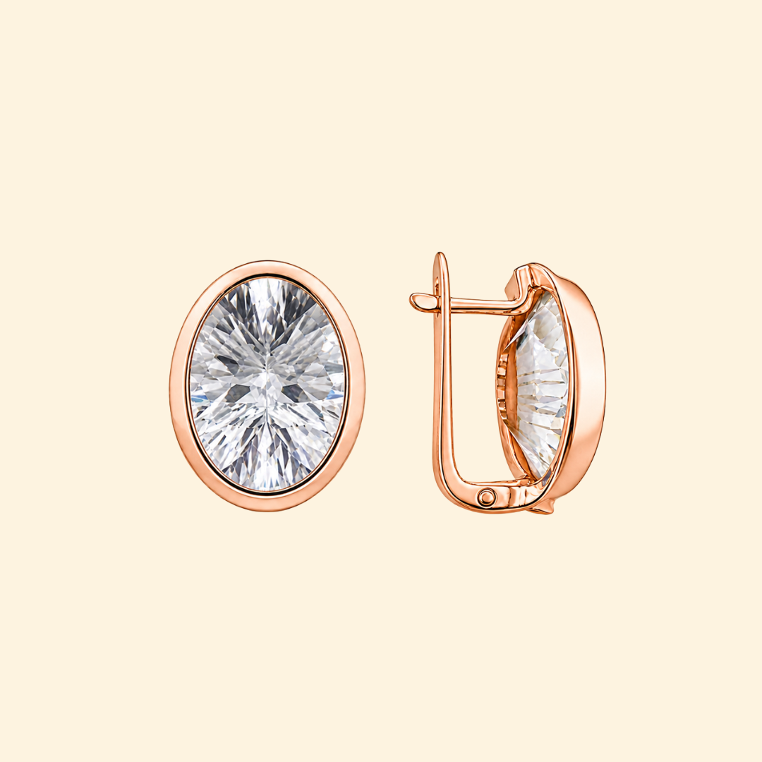 RJ Karishma in Classic Clear Quartz Earrings