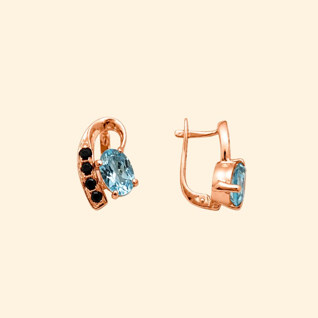 Vesper Sky Blue Topaz & Spinel Drop Earrings