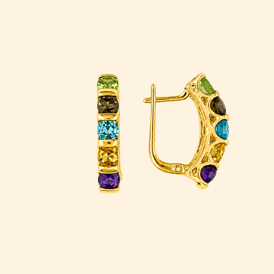 Eternity Earrings in Multistone