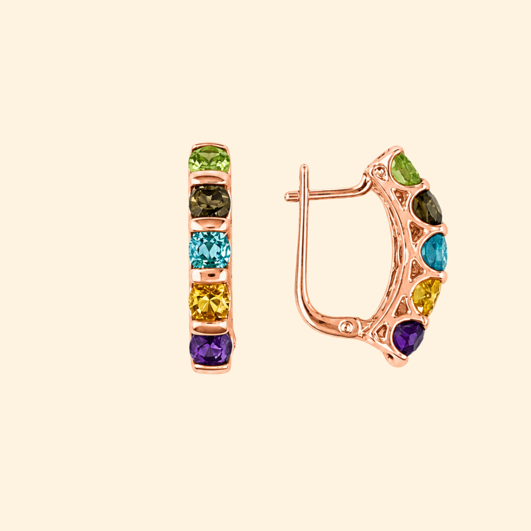 Eternity Earrings in Multistone