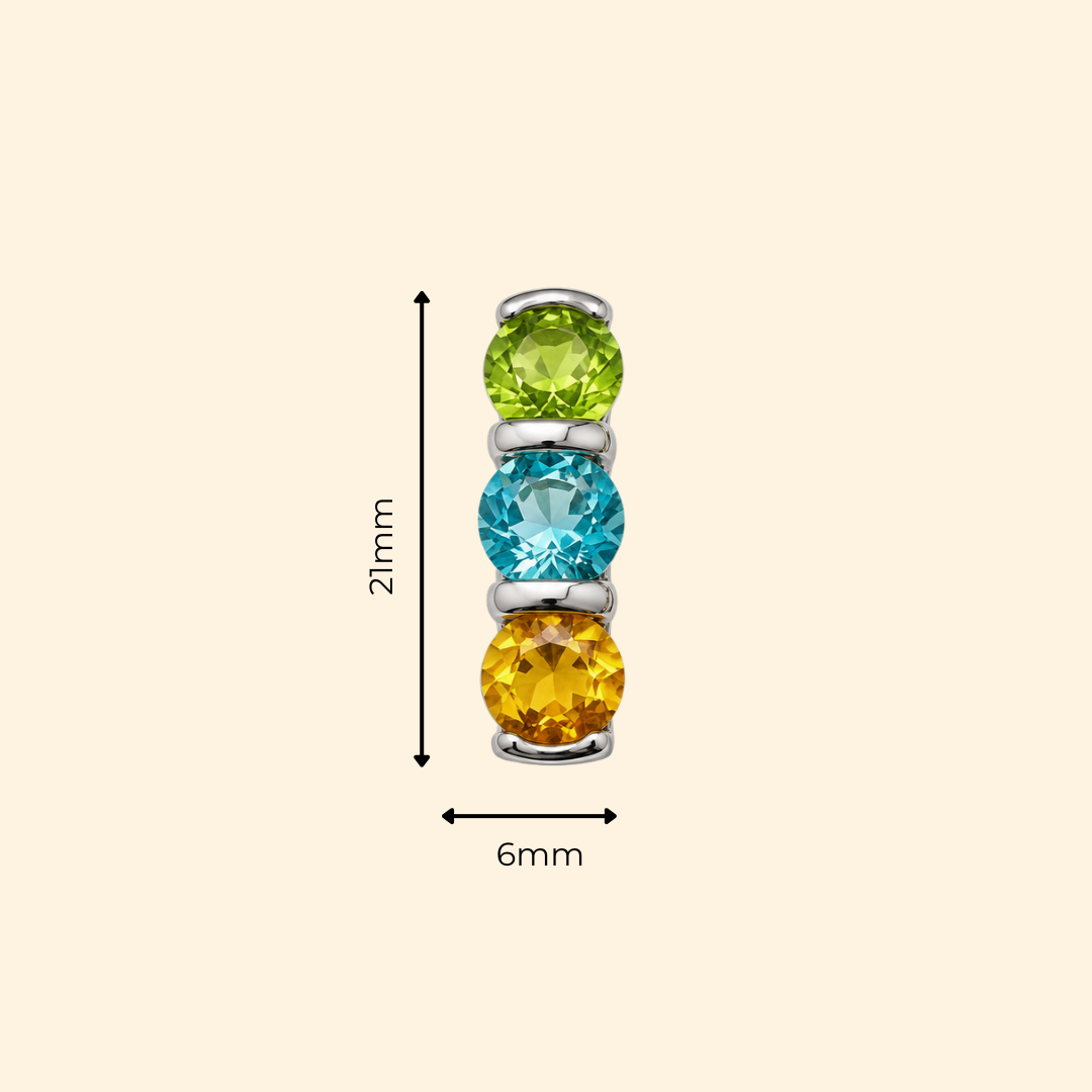 Trinity Multi Stone Earrings