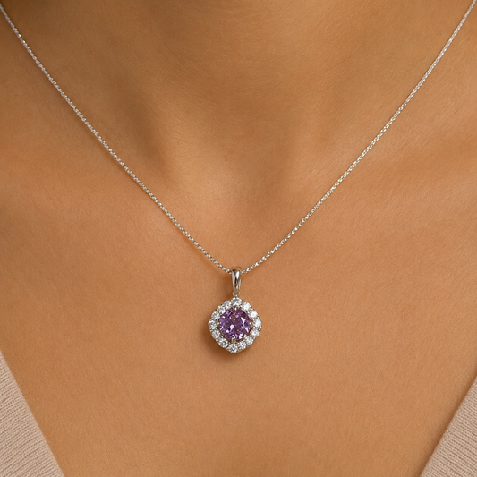Corallina Round Alexandrite Pendant