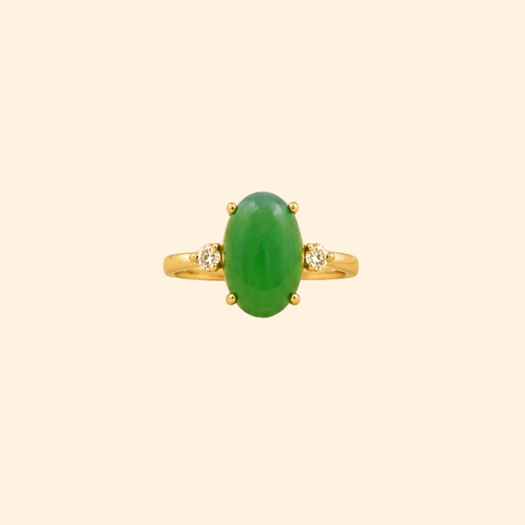Shooting Star Ring in Jade