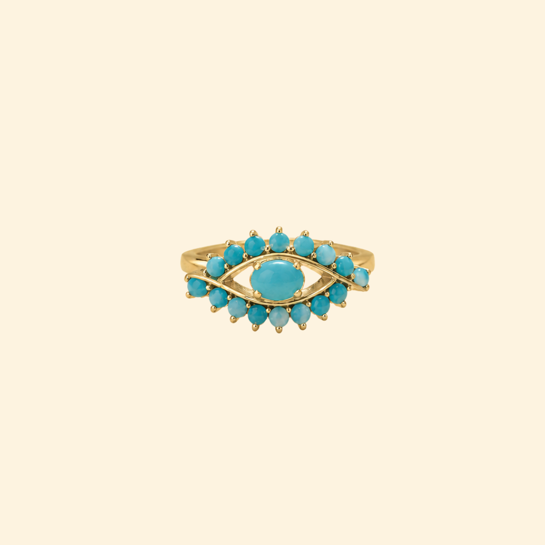 Evil Eye Ring in Turquoise