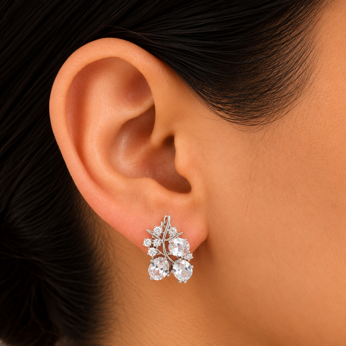 Zirconia Grape Earrings