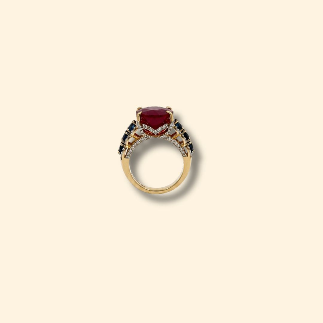 Royal Flush Ruby Ring