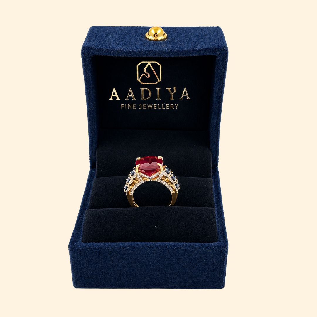 Royal Flush Ruby Ring