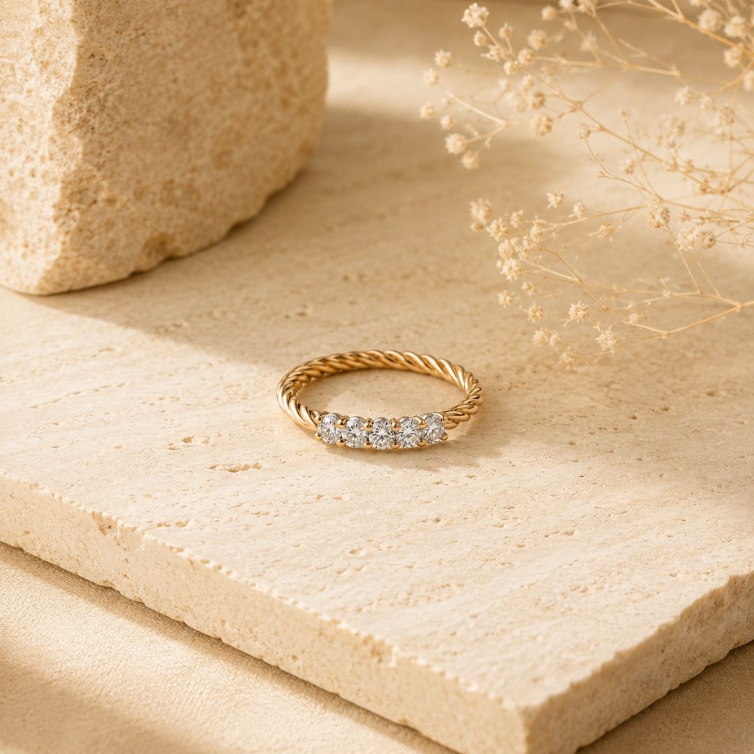 Twisted Five Diamond Band