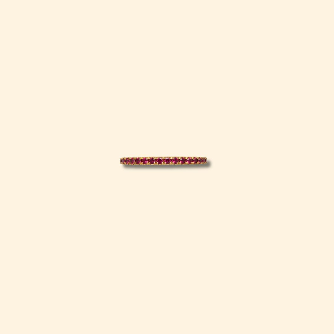 Rhodolite Eternity Band