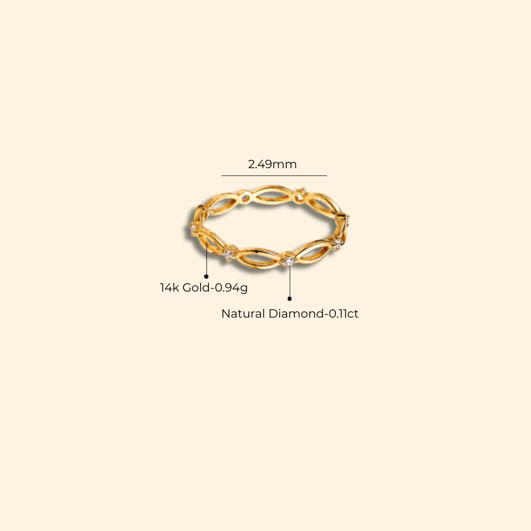 Infinity Twist Diamond Band