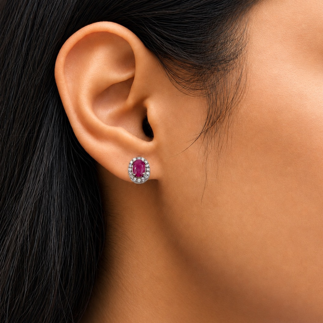 Indian Ruby Earrings