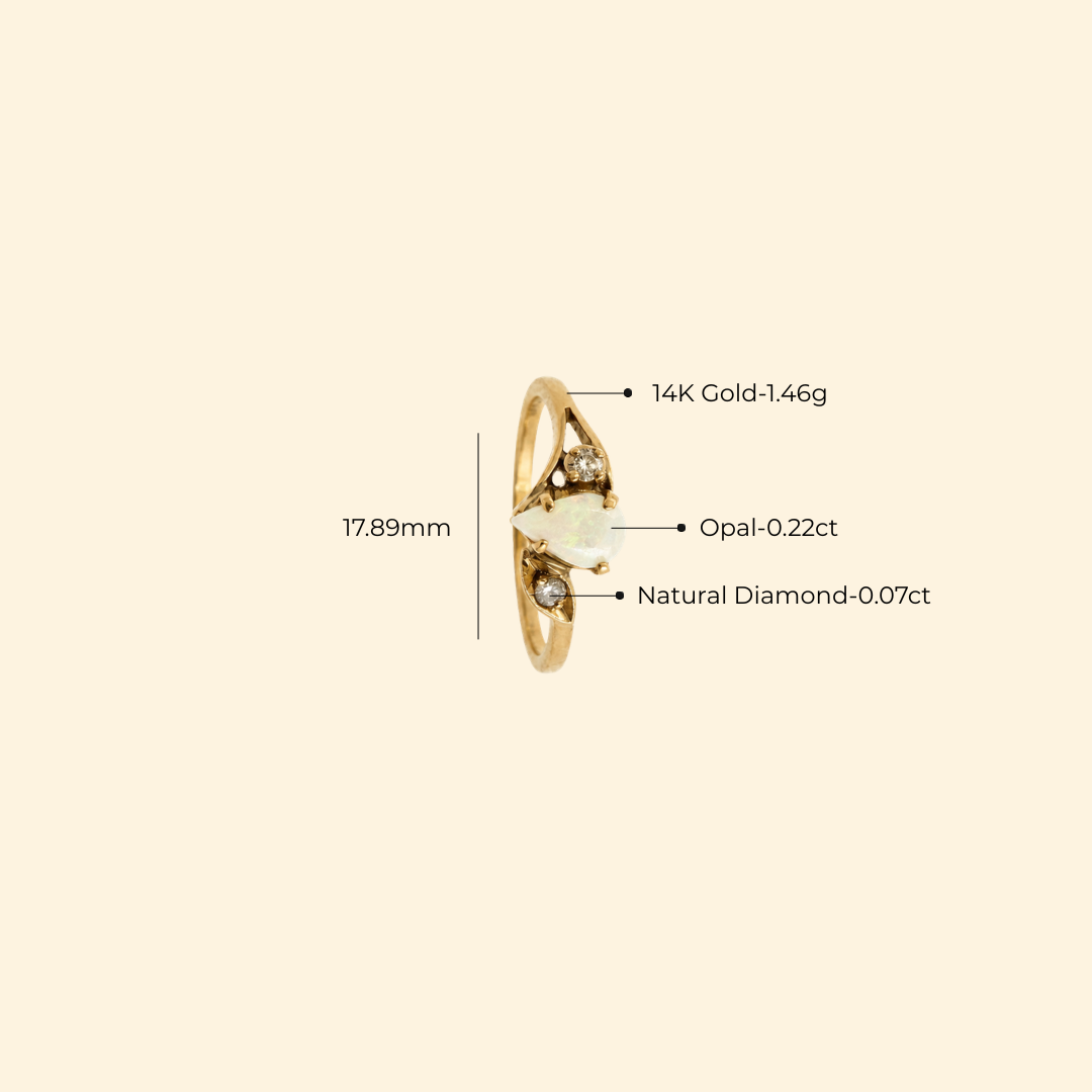 Australian Opal Mist Ring