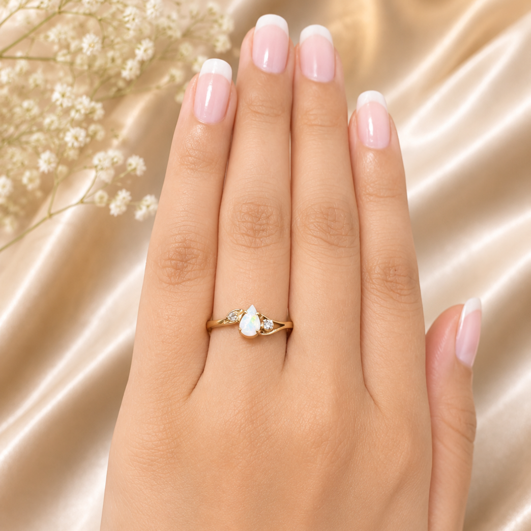 Australian Opal Mist Ring