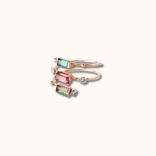 Spiral Tourmaline Ring