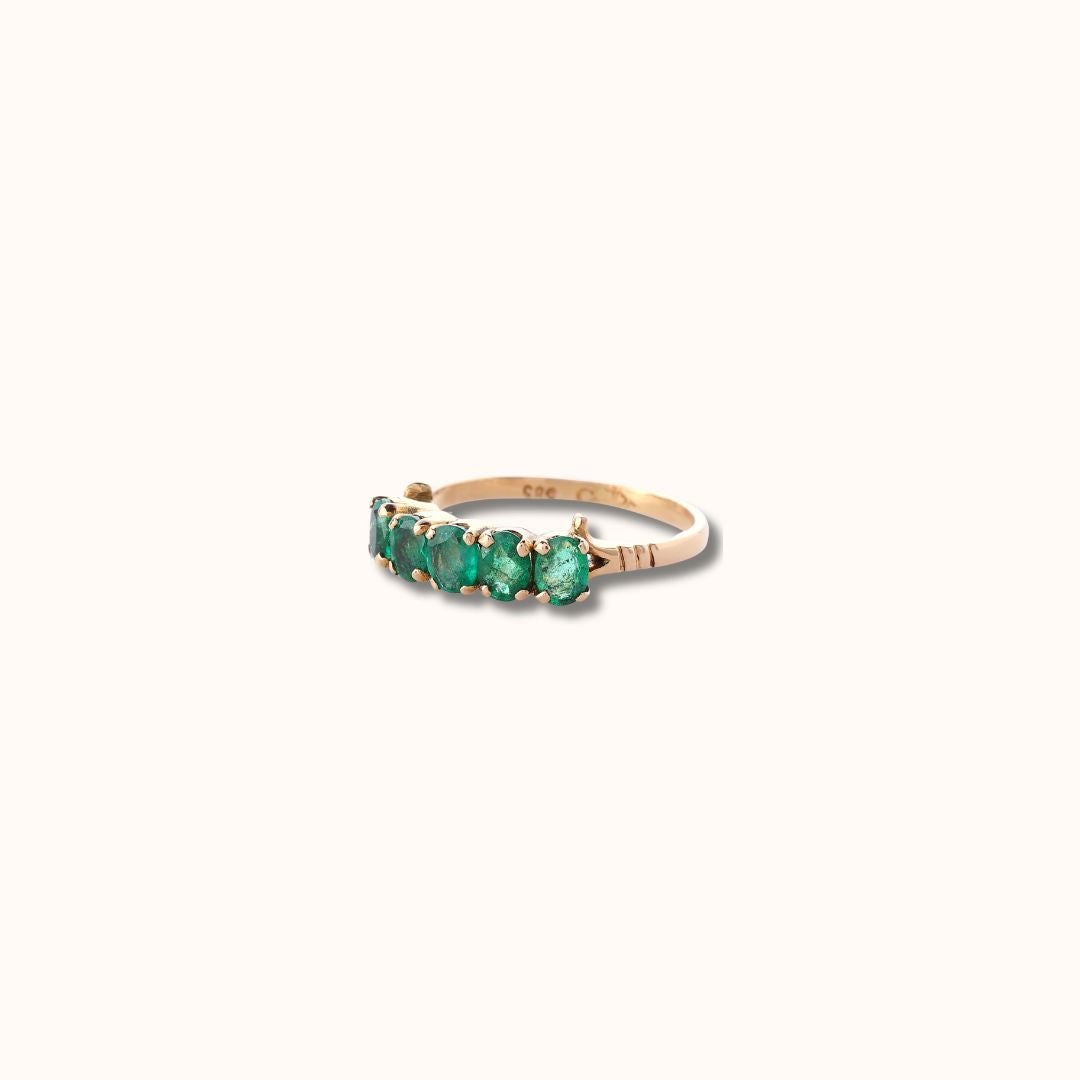 Half Emerald Eternity Band