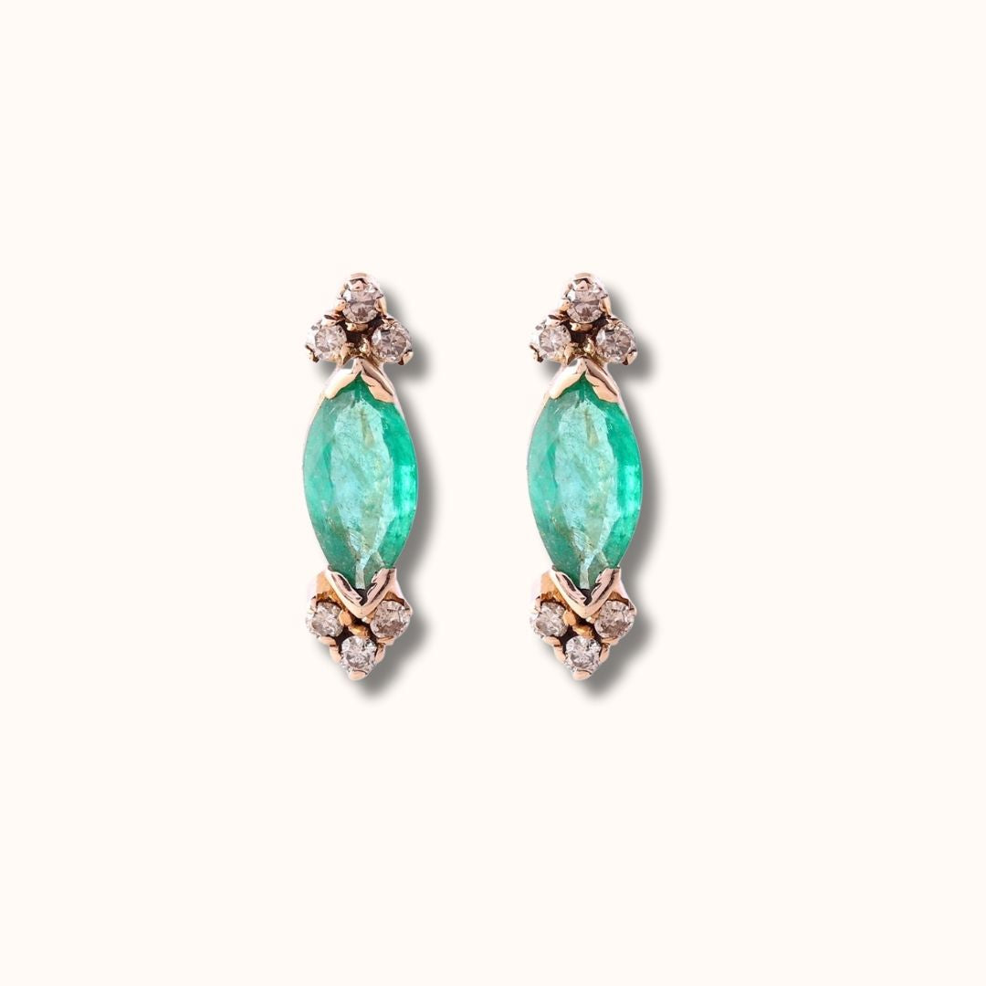 Teardrop Emerald Earrings