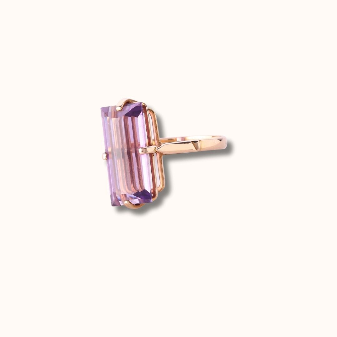 Amethyst Bar Ring