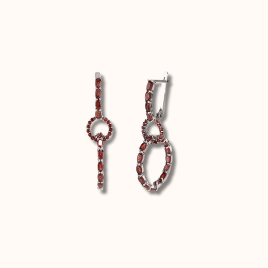 Dangling Double Hoops Earrings