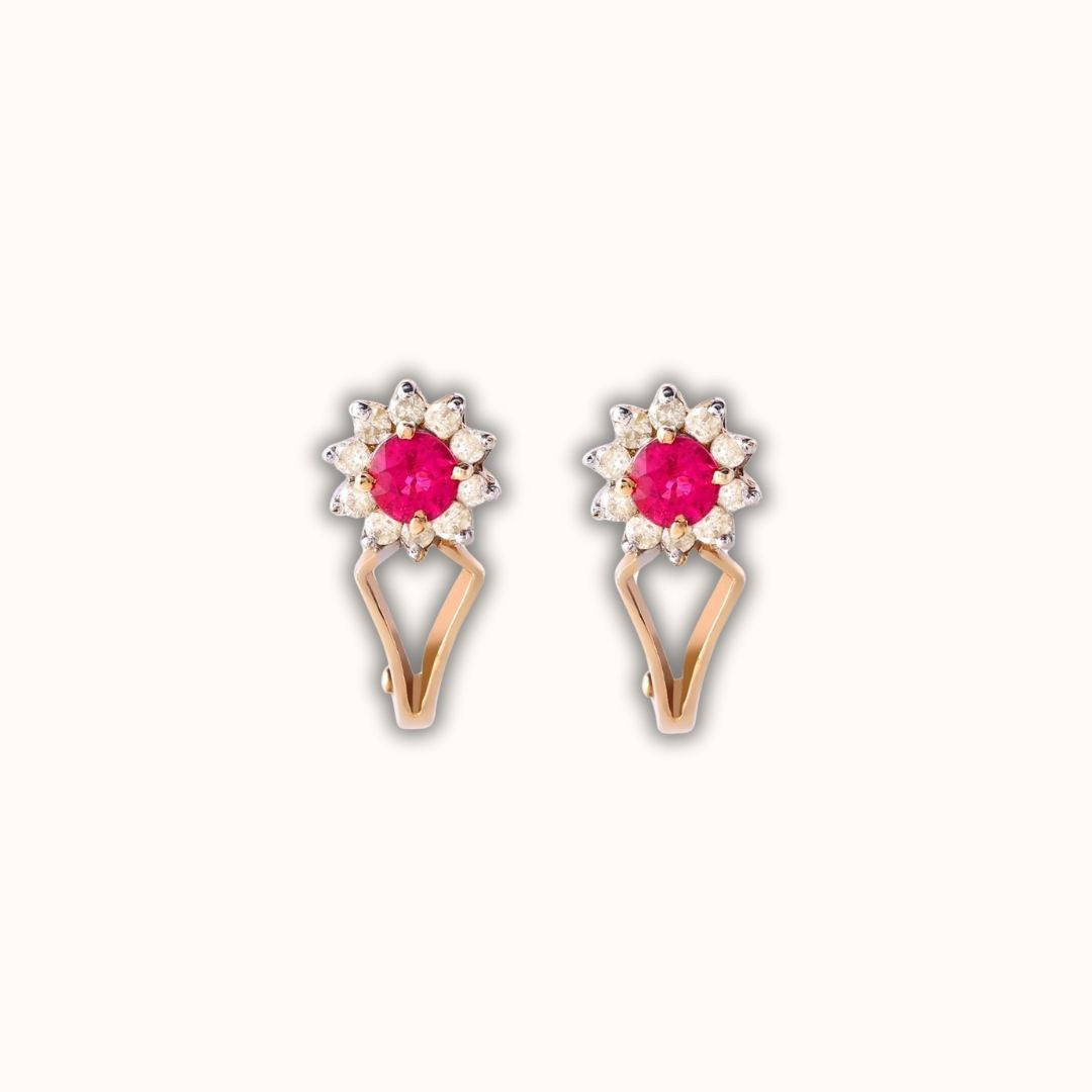 Rising Ruby Earrings