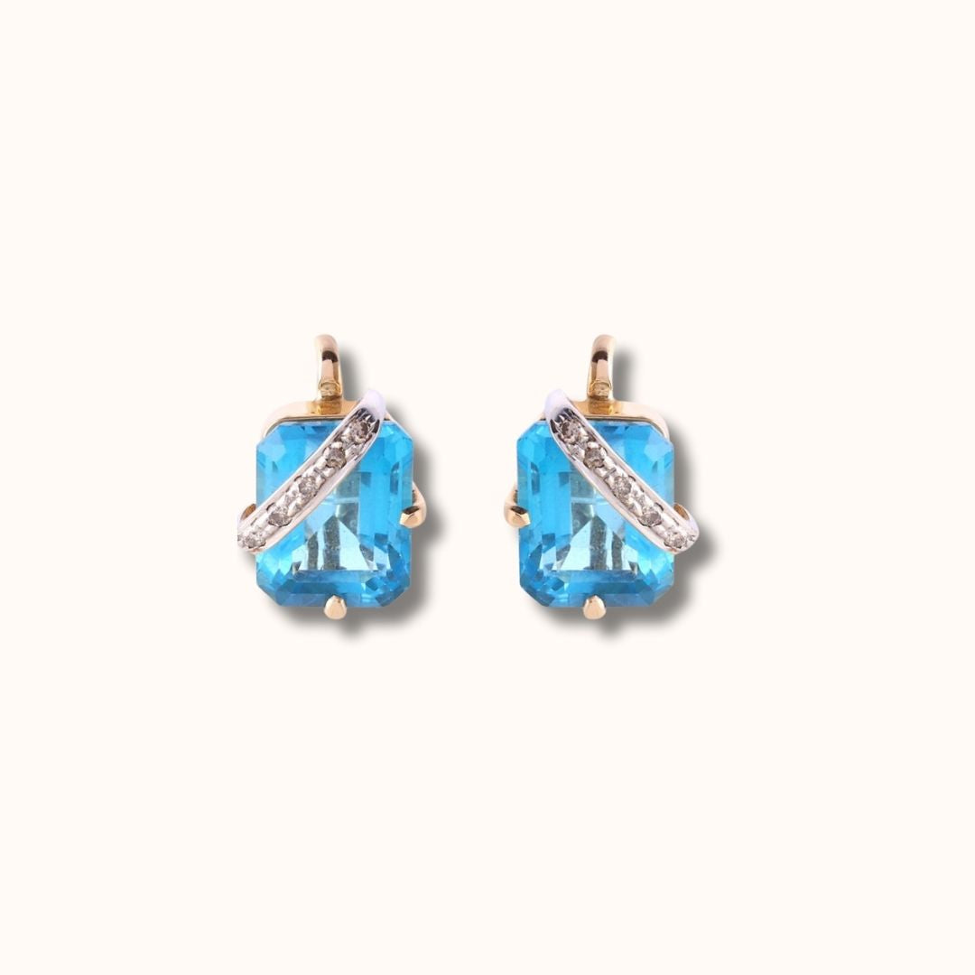 Radiant Blue Topaz Earrings