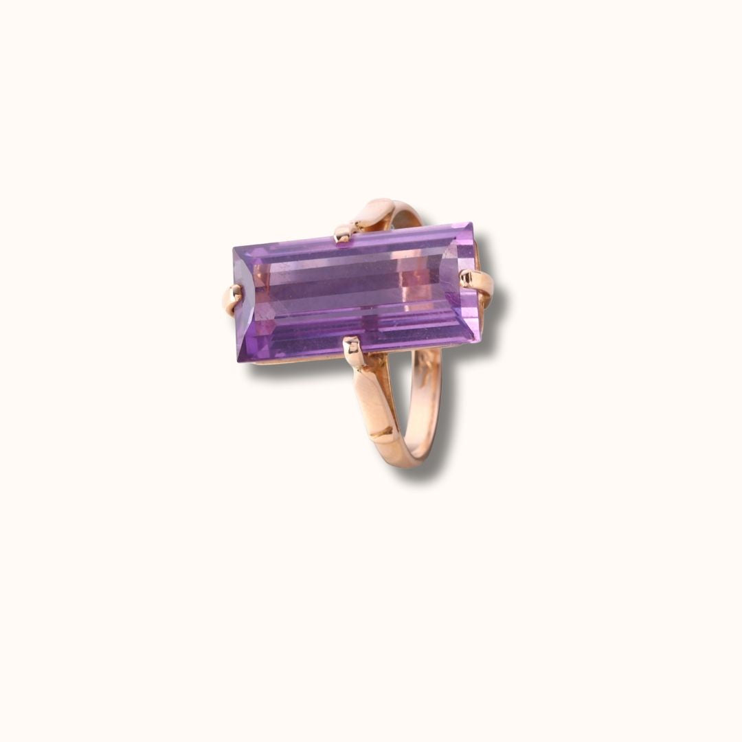 Amethyst Bar Ring