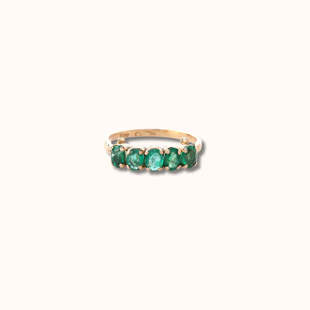 Half Emerald Eternity Band