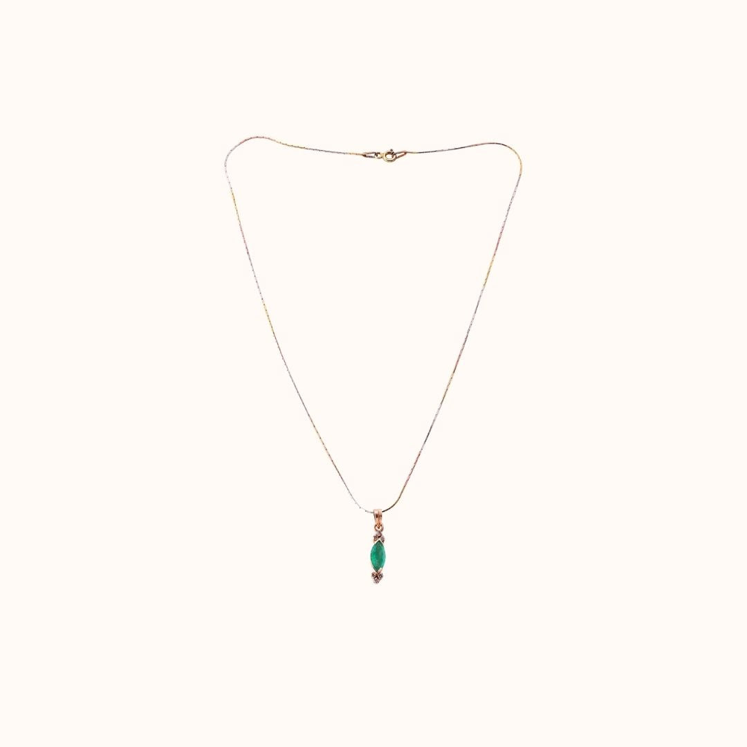 Teardrop Emerald Pendant