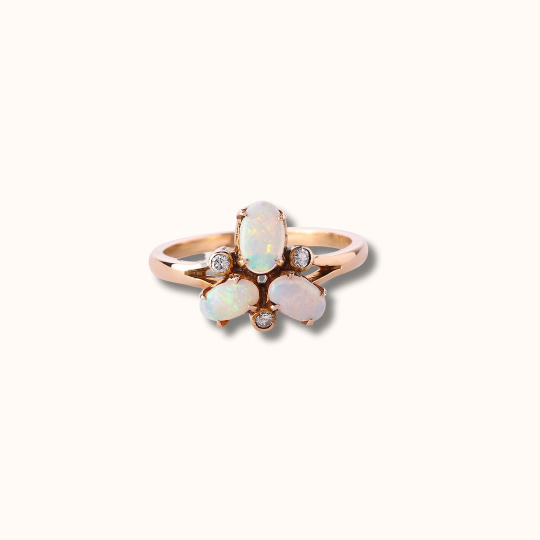 3 Petal Opal Ring