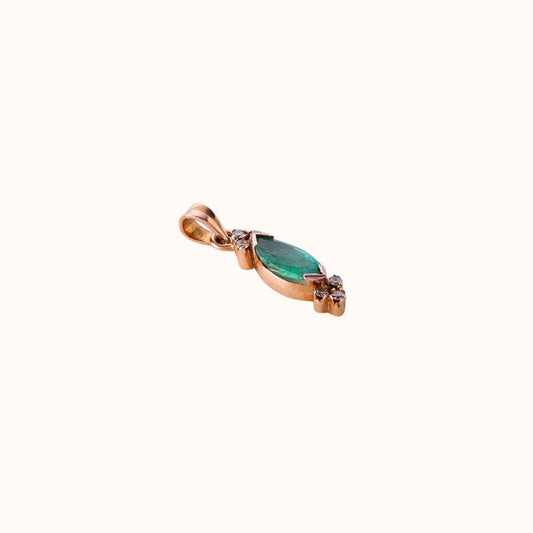 Teardrop Emerald Pendant