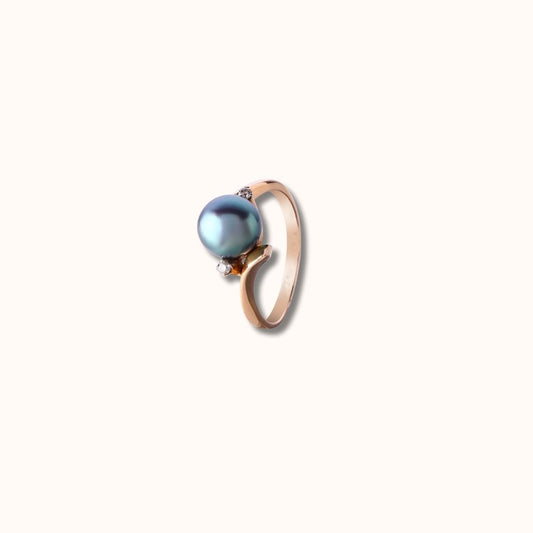 Starlit Black Pearl Ring