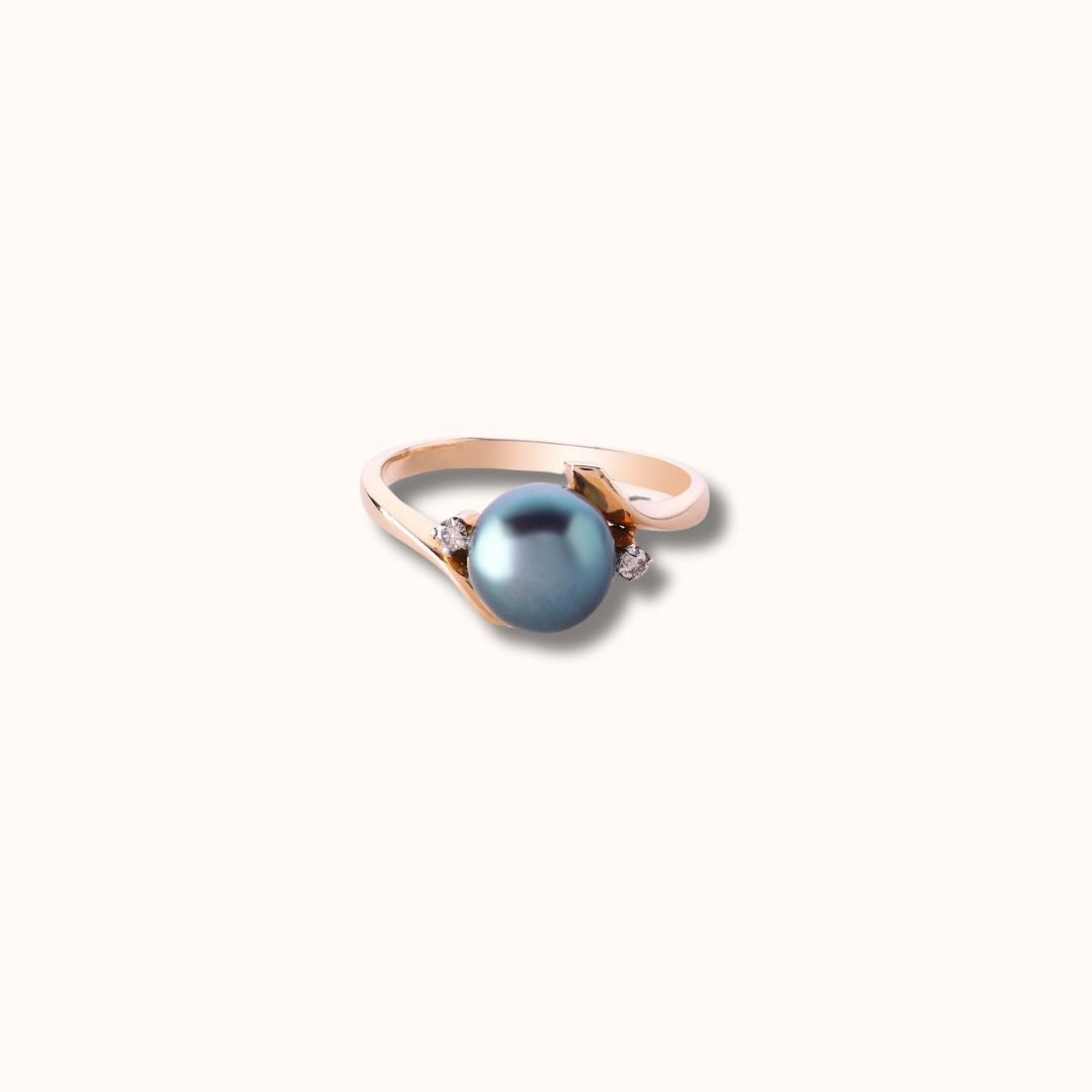 Starlit Black Pearl Ring