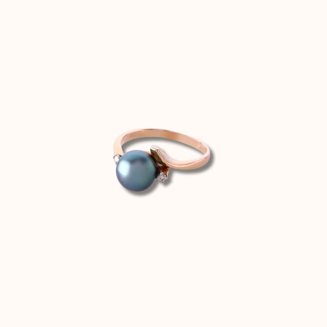 Starlit Black Pearl Ring