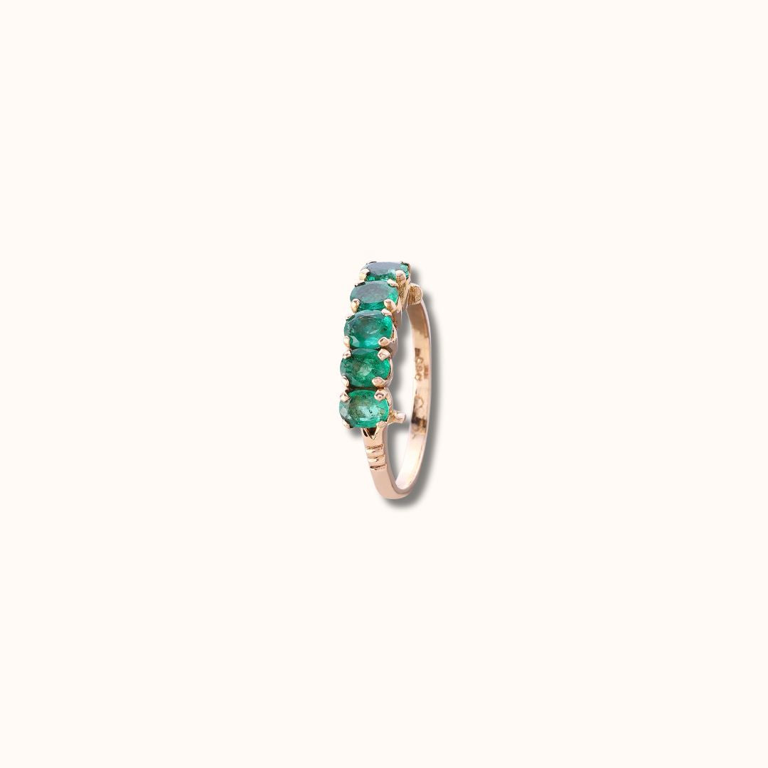 Half Emerald Eternity Band