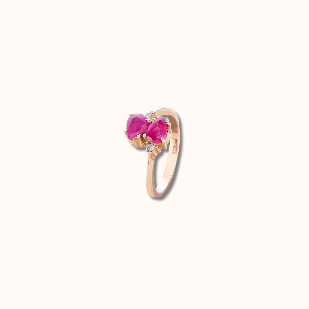 Ruby Tulip Ring