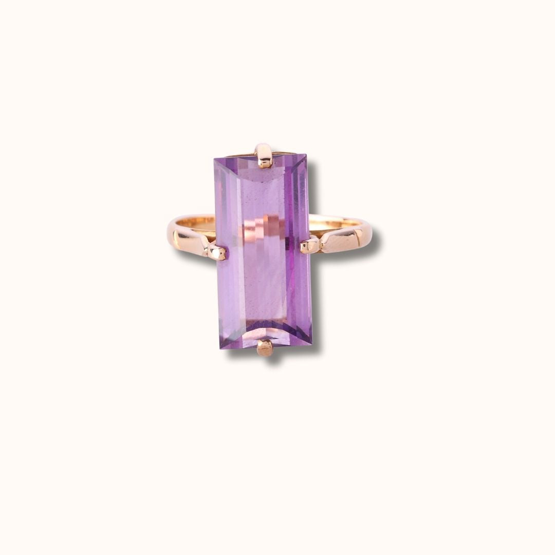 Amethyst Bar Ring